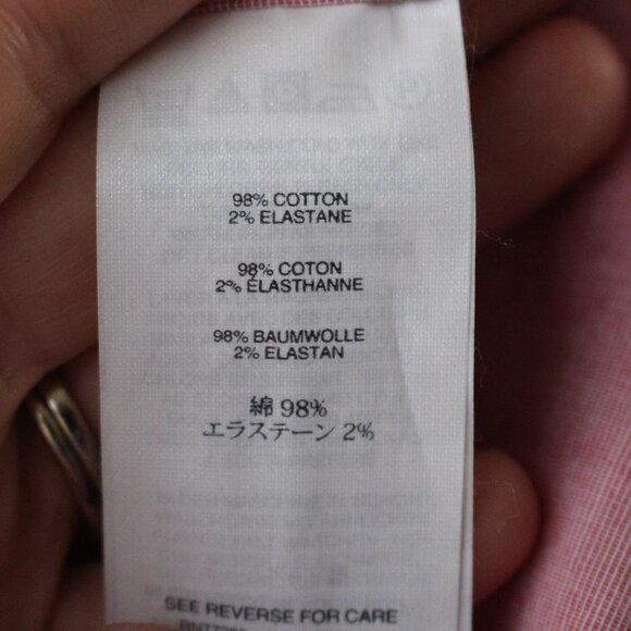 J. Crew Secret Wash Shirting Stretch Men's Pink Slim Long Sleeve Button Down XL - Picture 9 of 9